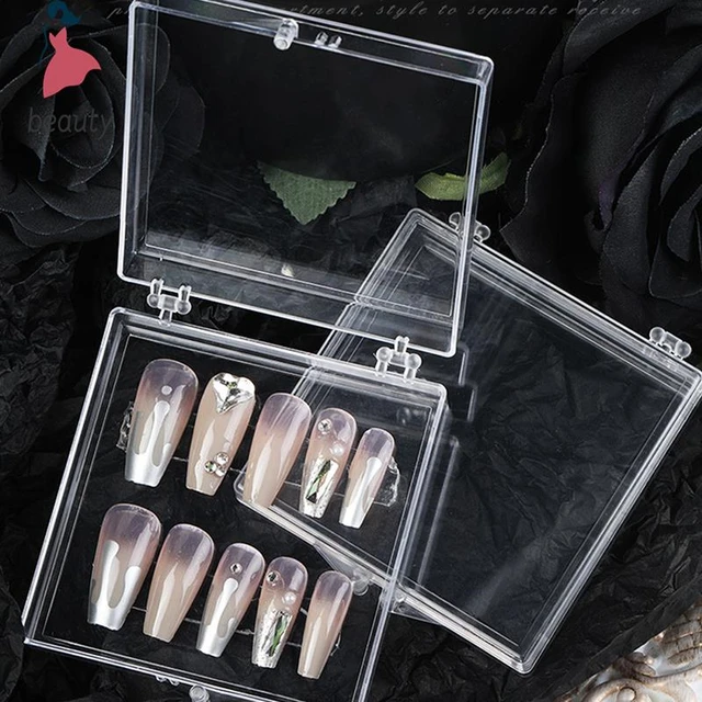 8pcs Nail Tips Box Press on Nails Storage Case Fake Nail Organizer Case  Packaging Box 