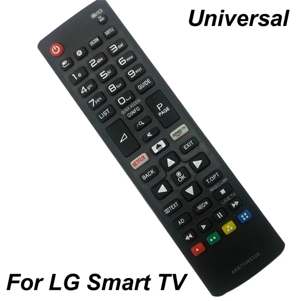 Universal Remote Control Replacement Black D-Pad Learning IR Remote Control LG Electronics For AKB75095308 LG SMART TV 433MHZ