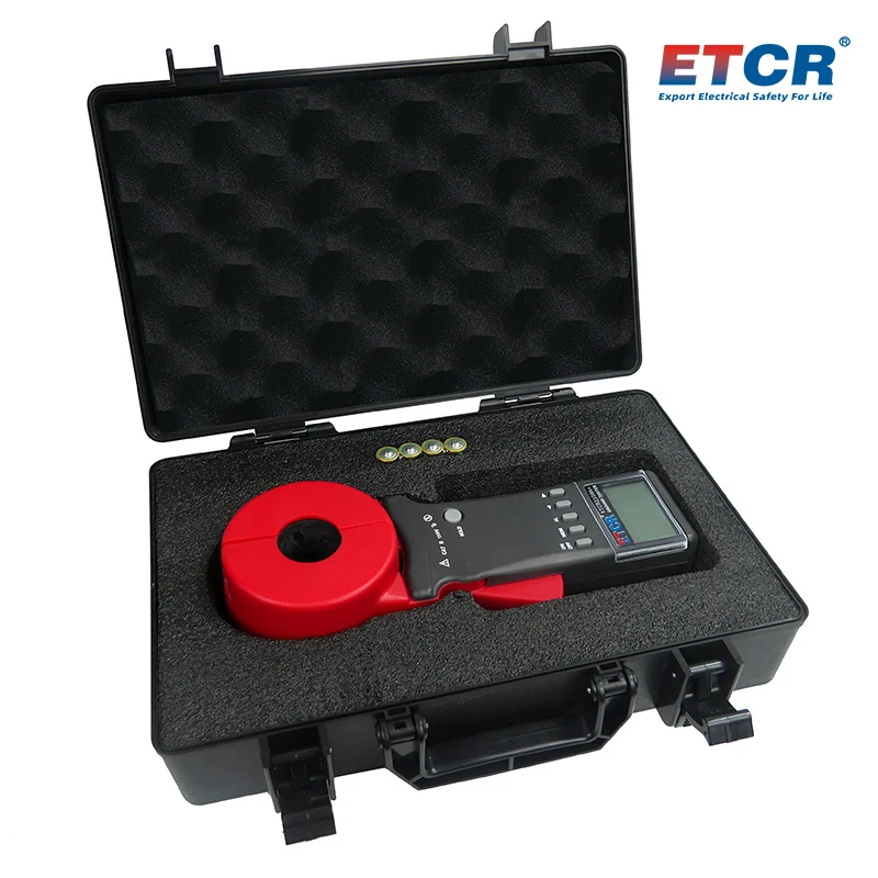 ETCR2100A+ ETCR2100C+ Loop Ground Resistance Measure Device Digital Display Clamp Earth Resistance Tester 1-200&Omega;