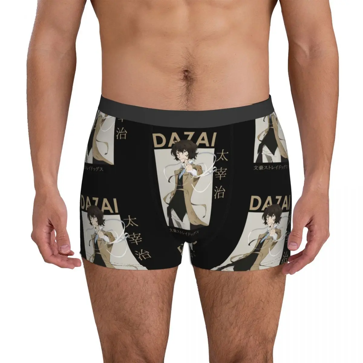 

Dazai Osamu Underwear bungou stray dogs bsd husbando Men Panties Customs Breathable Trunk Trenky Boxer Brief Large Size