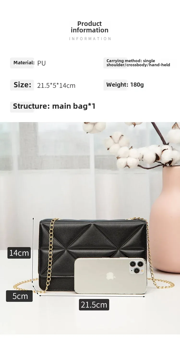 Stylish Chain Strap Bag with Soft Leather Finish