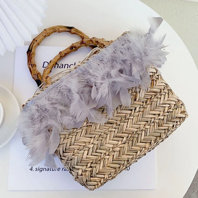 Straw Bags for Women Travel Beach Tote Crossbody Bag Woven Summer Shoulder Bag