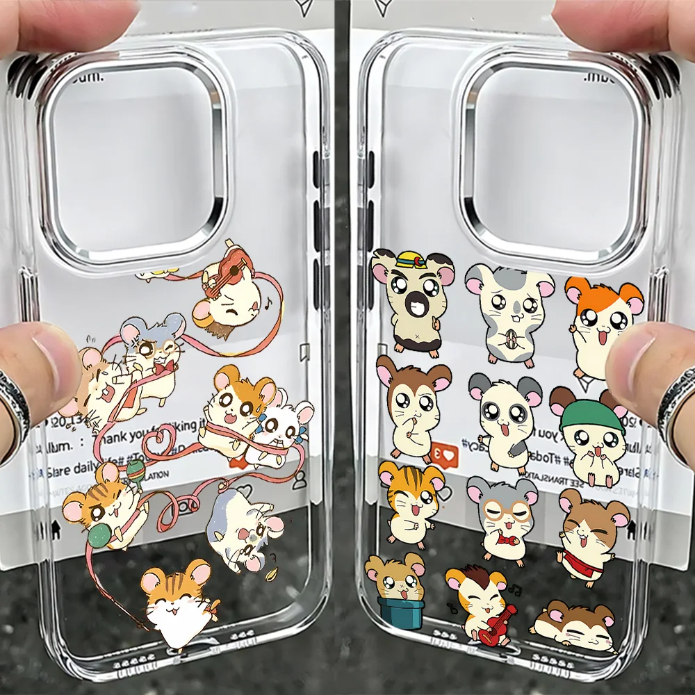 Cute Cartoon Hamtaros Transparent Phone Case | Soft Silicone TPU Back Cover