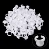 100Pcs Disposable White Ring Tattoo Ink Cups Permanent Makeup Coloring Pigment Cup Container Tattoo Accessory for Tattoo Artists 1