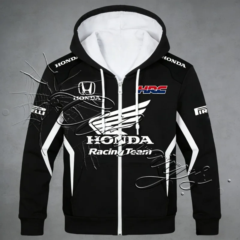 Autumn/Winter Honda HRC Racing Team Men's MOTO Off Road Enthusiast Special Warm Motorcycle Wear Hoodie