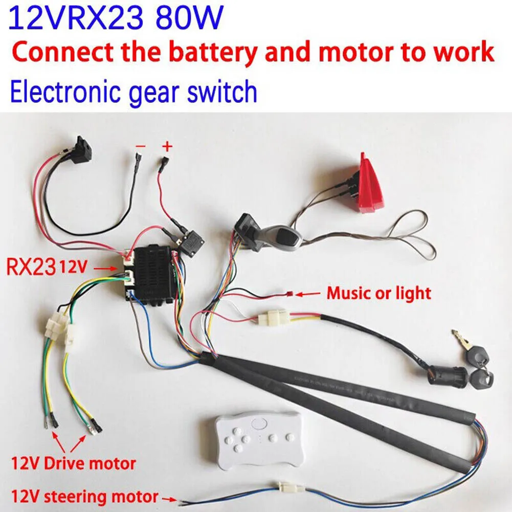 1set DIY Wire Switch Receiver RC Kit With 2.4G Remote Control Baby Electric Car Controller For Kids Electric Car Modified