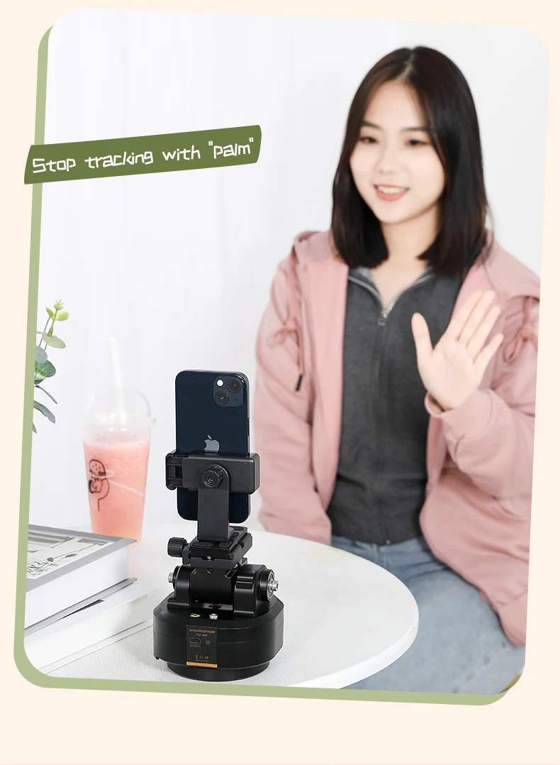 M4 M6 Motorized Tripod Head Wireless Remote Control AI Face Track Panoramic Came