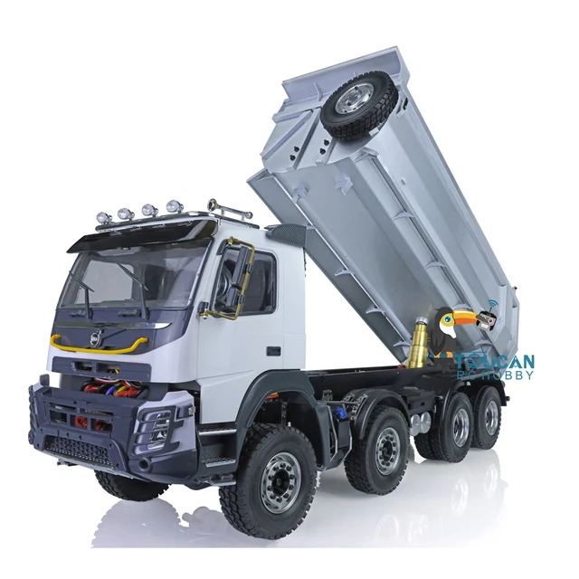 JDM 1/14 RTR Metal Hydraulic RC Dumper Tipper Remote Control Truck 2Speed Differential Axle Outdoor Toys For Boys Gift TH18485 5