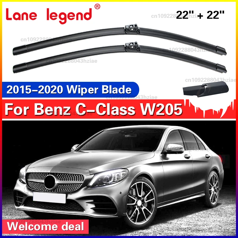 for Mercedes Benz C-Class W205 2015-2020 Car Front Windshield Wiper Blades Rubber Accessories C-Klasse C180 C200 C220 C250 C300
