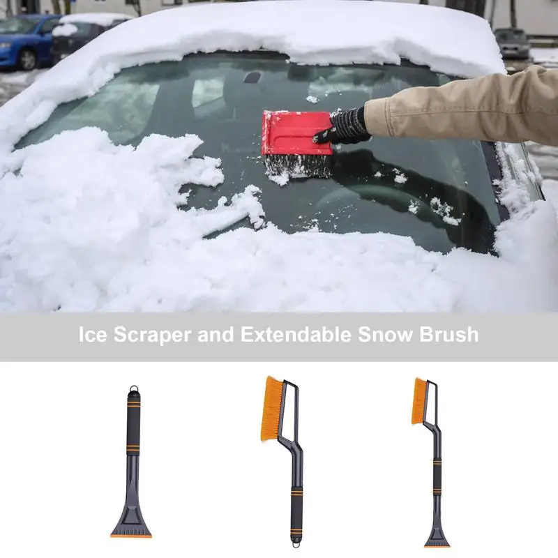 

Ice Scraper Snow Brush Snow Scraper Remover Ice Remover For Winter Space Saving Snow Clearing Tool For Cars SUVs RVs And Trucks