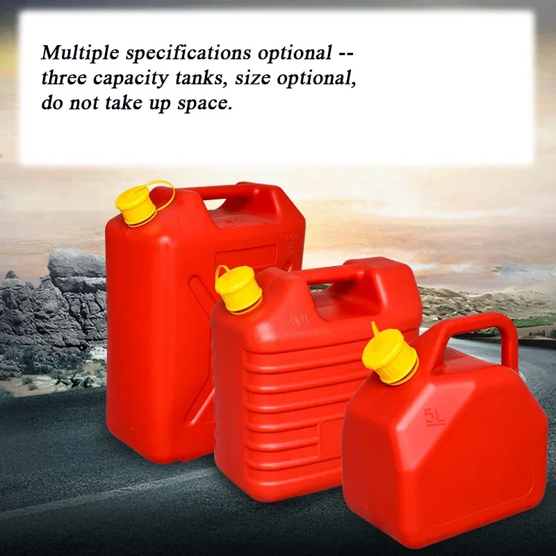 Plastic Spare Gasoline Drum 5L 10L 20L Thickened Explosion-proof High-capacity Litre Car Spare Fuel Tank Petrol can
