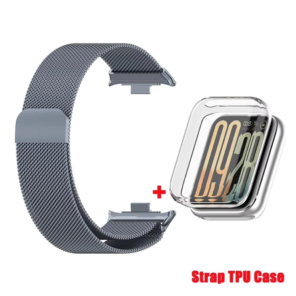 Metal Milanese Loop Wristband with TPU Case for Smartwatch Bracelet Accessories
