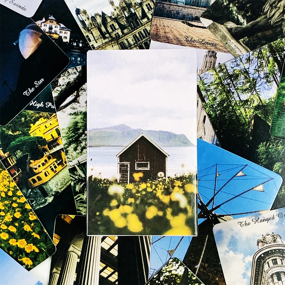 타로 카드 78장의 풍경 건축 스타일의 오라클 카드 게임, 영적 지도 및 수집가에게 적합