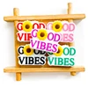 10Pcs Good Vibes Silicone Beads DIY Making Baby Toys Pacifier Chain Pendants Necklace Jewelry Accessories 3