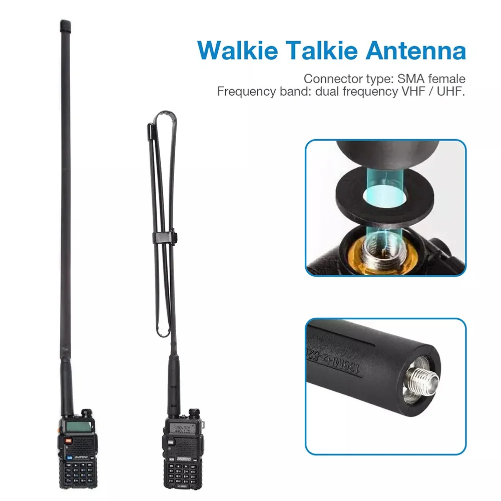 

SMA Antenna Female Tactical VHF/UHF For Baofeng UV-5R UV-82 Two Way Radio For Enhancing Radio Signal For Outdoor Activities