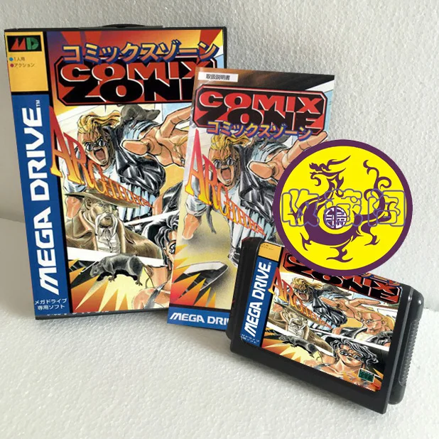 Comix Zone  With JP Box And Manual Book 16Bit MD Game Card For Sega MegaDrive Genesis Consoles