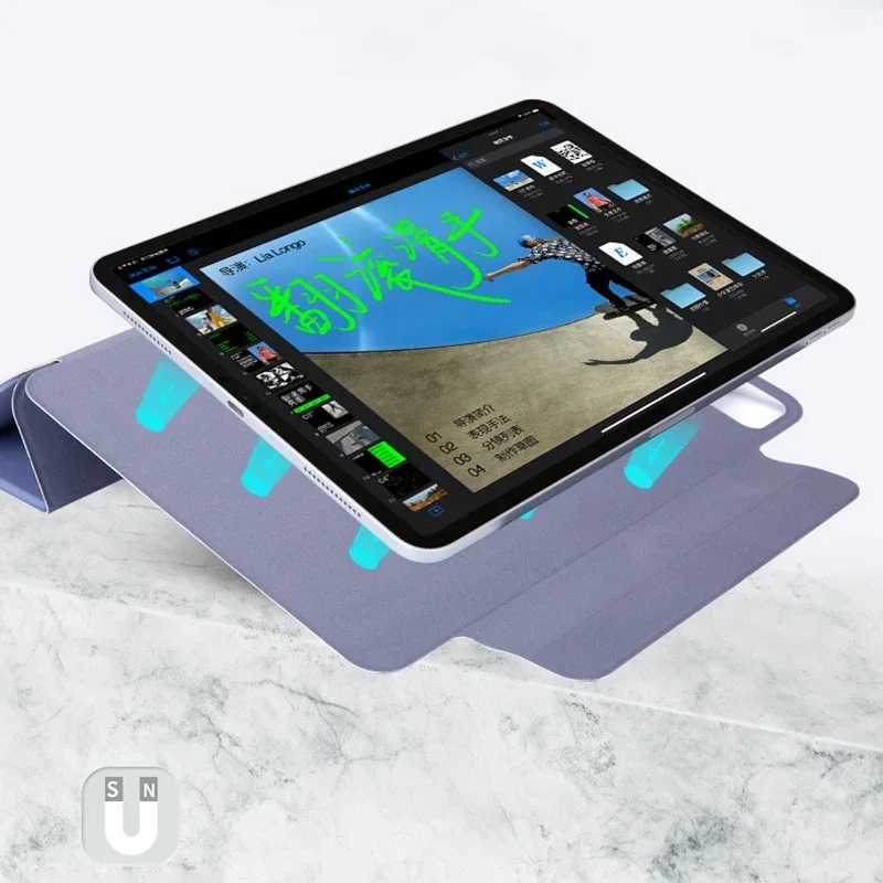 Mini 6 Case for iPad 10 Air 5 4 Pro 11 Magnetic Case Edgeless Flip Stand ipad case tablet case