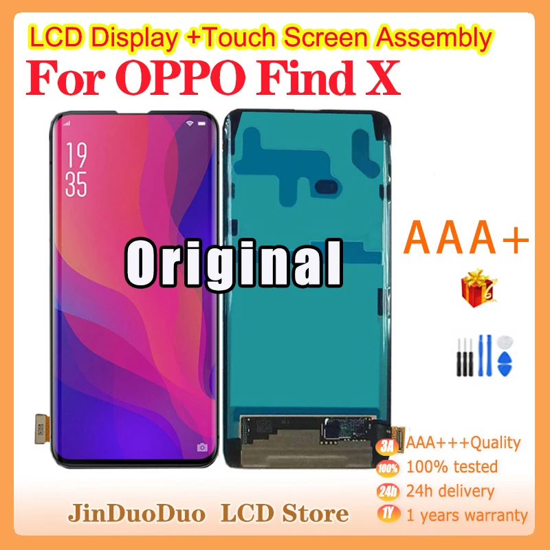 

6.42"Original For OPPO Find X LCD Display Touch Screen Digitizer Assembly For Oppo Findx LCD with Frame Replacement CPH1871 PAFM