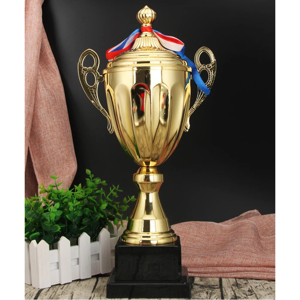 1PC Sports Match Trophy Metal Trophy School Tournament Honor Trophy for Competition Ceremony (34cm) 1 pcs trophy cup for sports meeting competitions soccer winner team awards and competition parties favors gold metal