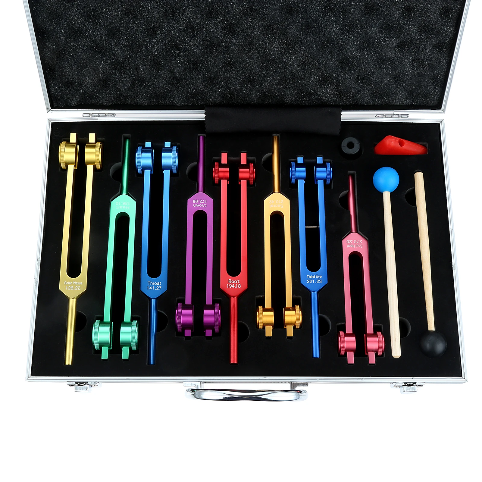 chakra-tuning-fork-set-7-chakra-and-1-soul-purpose-weighted-tuning