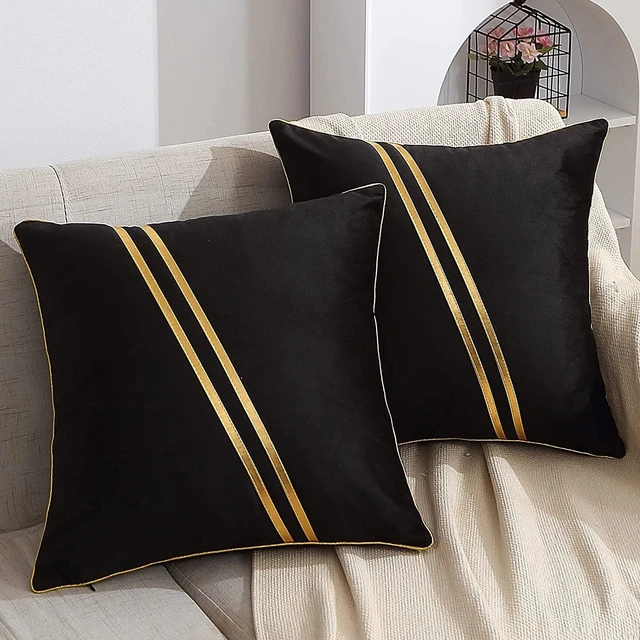 Luxury Design Velvet Cushion Cover Decorative Golden Pillow Cover