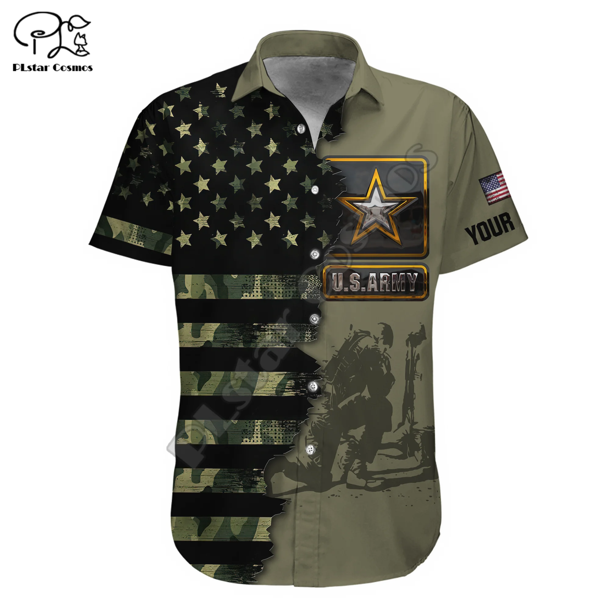 NewFashion Army Marine Military Camo Suits Veteran Retro Hawaiian Shirts NewFashion 3DPrint Summer Casual Beach Short Sleeves Y1 marques houston veteran 1 cd