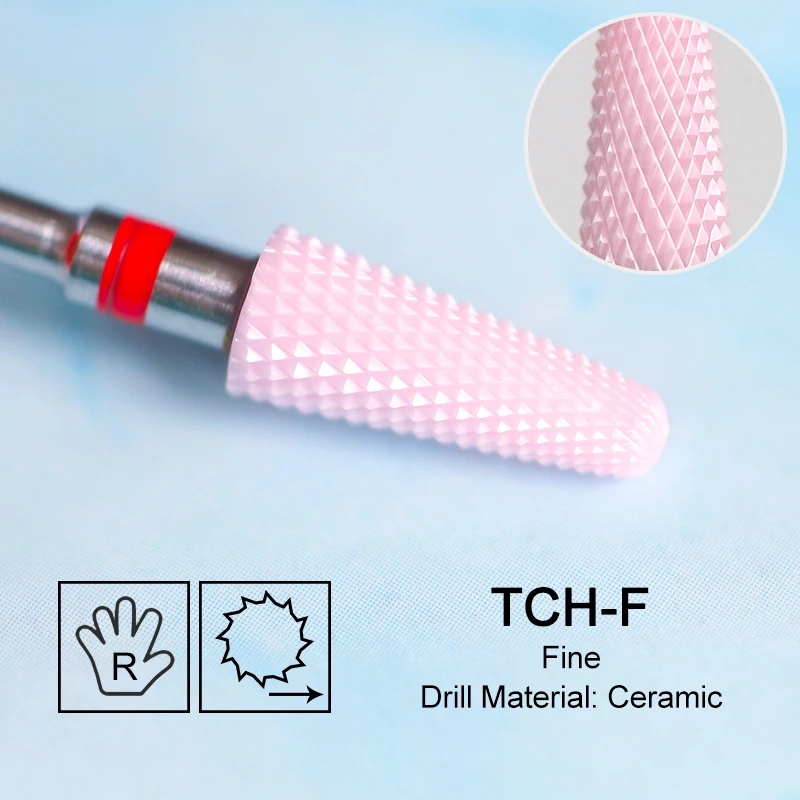 Ceramic Carbide Nail Drill Bit - Pink Manicure Polishing Tool