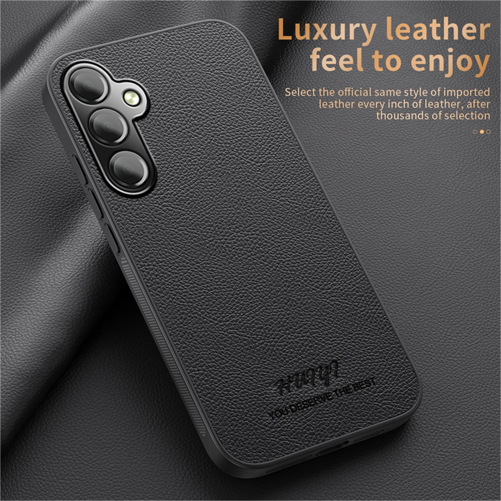 Luxury Leather Magnetic Phone Case with MagSafe Compatibility