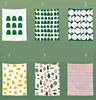 Grass Green Semicircle Abstract Half Shading Living Room Curtains Yellow Square Free Punching Paste-style Bedroom Drapes 5