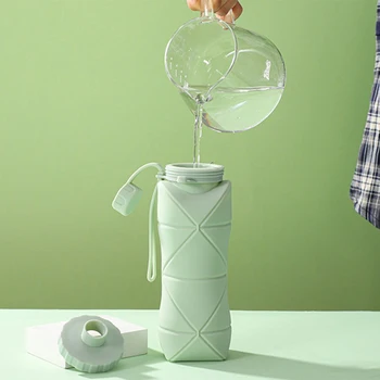 1Pcs Outdoor Silicone Folding Water Cup Portable Outdoor Sports Water Cup Travel Coffee Cup Anti Drop Car Gift Cup