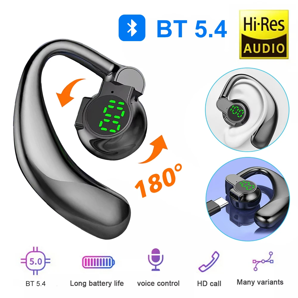 Wireless Bluetooth Headset with Long Battery Life and Noise Reduction Technology