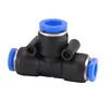 1~15PCS 4/6/8/10/12/14/16mm Pneumatic Fittings T-type Tee Connectors PE/PEG Tube Air Quick Fittings Water Push Into Hose Couping 5