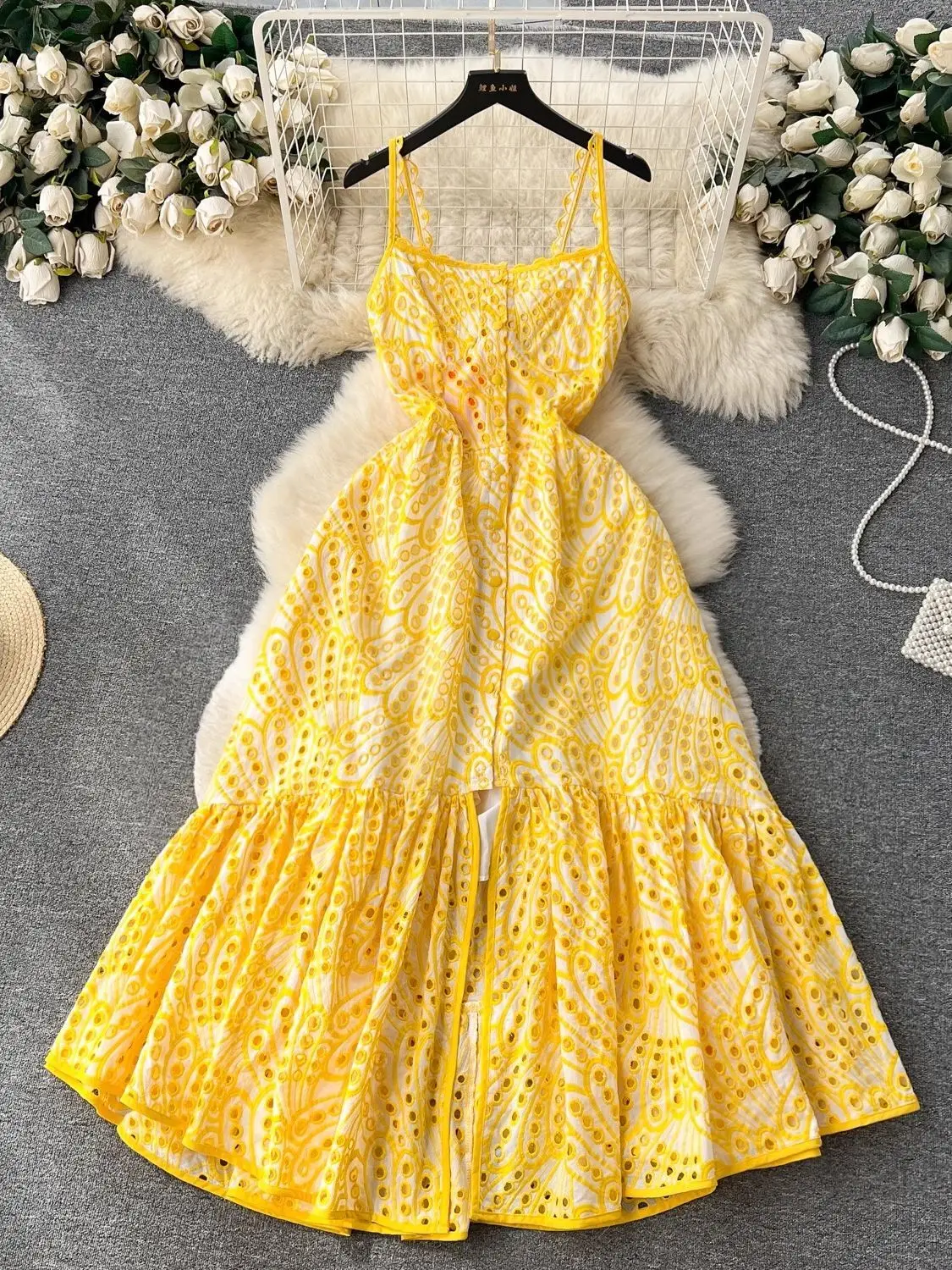 Soleia Jupe mini à volants avec imprimé floral vintage et ourlet à