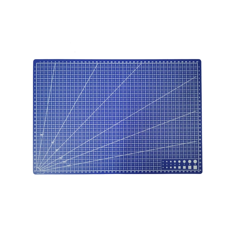 A3 Cutting Board Grid Line Self-healing Cutting Board Craft Card Multicolor Double-sided Desktop Manual Cutting Pad 45×30x0.09cm