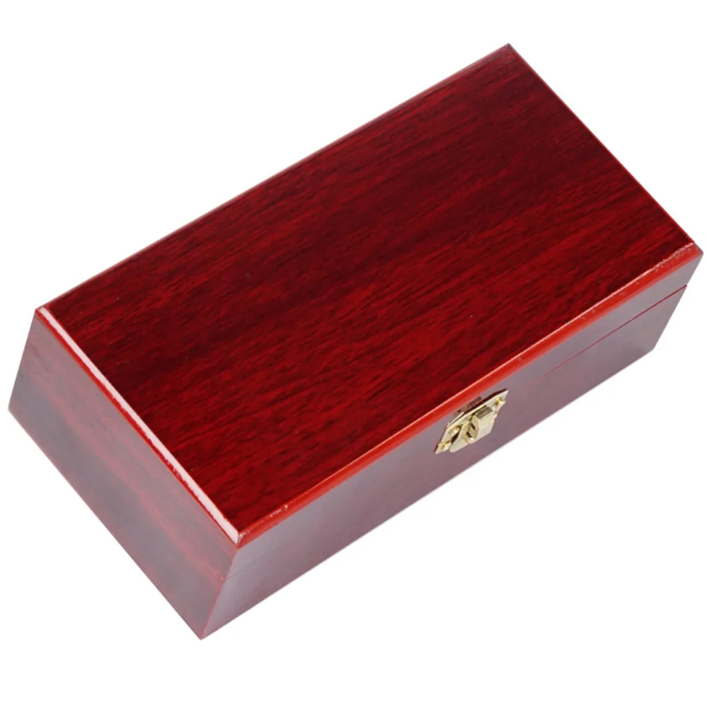 

18cm Cultural Toys Collection Packaging Box Glasses Seal Buddha Beads String Imitation Mahogany Wooden Storage Box Engraved Box