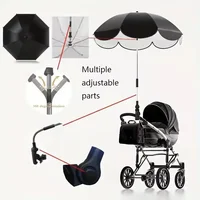 Parasol universel pour landau de bébé, pare-soleil réglable, pare-soleil Uv pour poussette, accessoires, pare-soleil, articles de Parasol portables 4