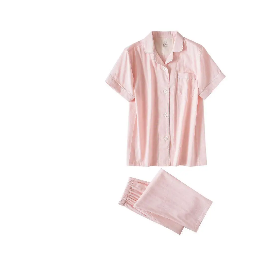 

Summer Women Plaid Pajamas Sets Sexy Notched Short Sleeve Shirts Pyjamas Suit Couple M-XL Sleepwear Nightwear Casual Home Wear