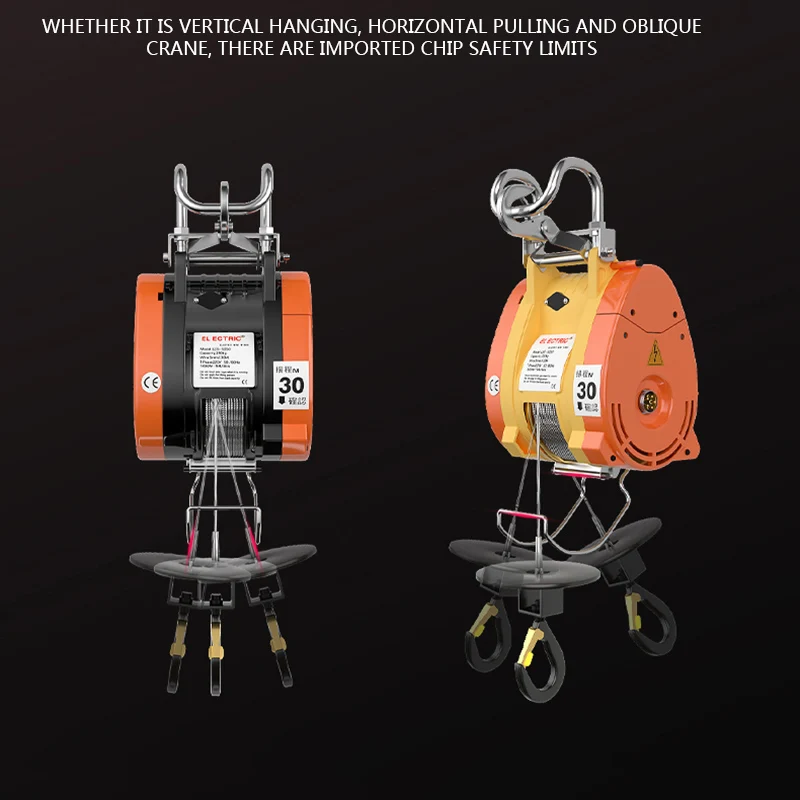 300kg 360kg Hoist Portable Suspended Small Hoist Ultra High Efficiency Cable Winch Mini Electric Crane