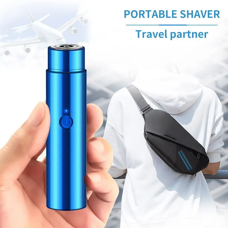 Electric Shaver Men's Mini Beard Trimmer Washable Rechargeable Razor USB Body Epilator Long-lasting Car Charger Portable