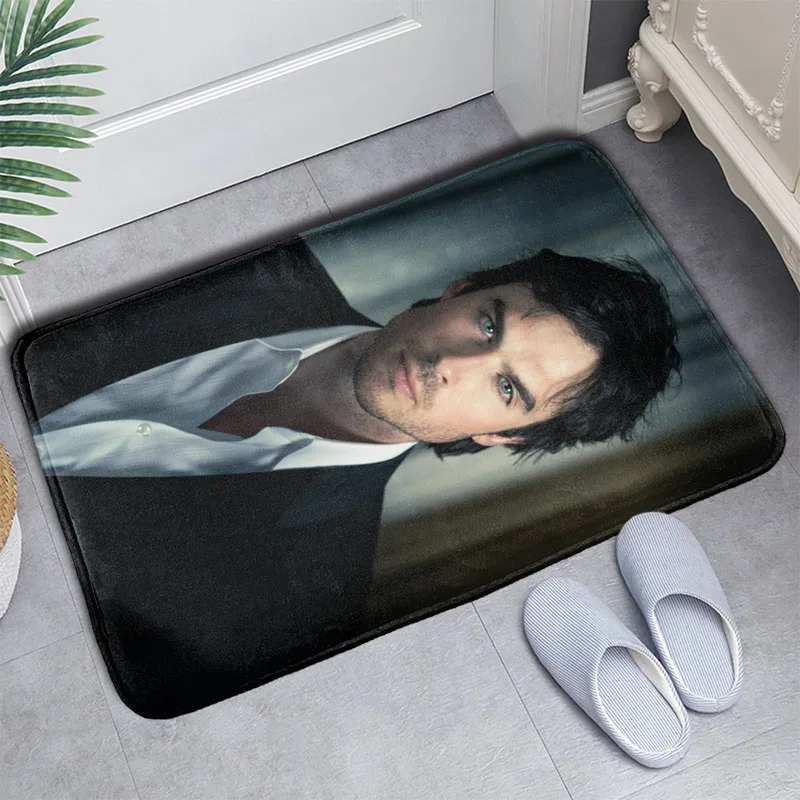 

Напольный коврик Ian Somerhalder/ванная/кухня/пляжный коврик из фланелевой губчатой ткани с 3D принтом ворсистый пользовательский Декор для спальни