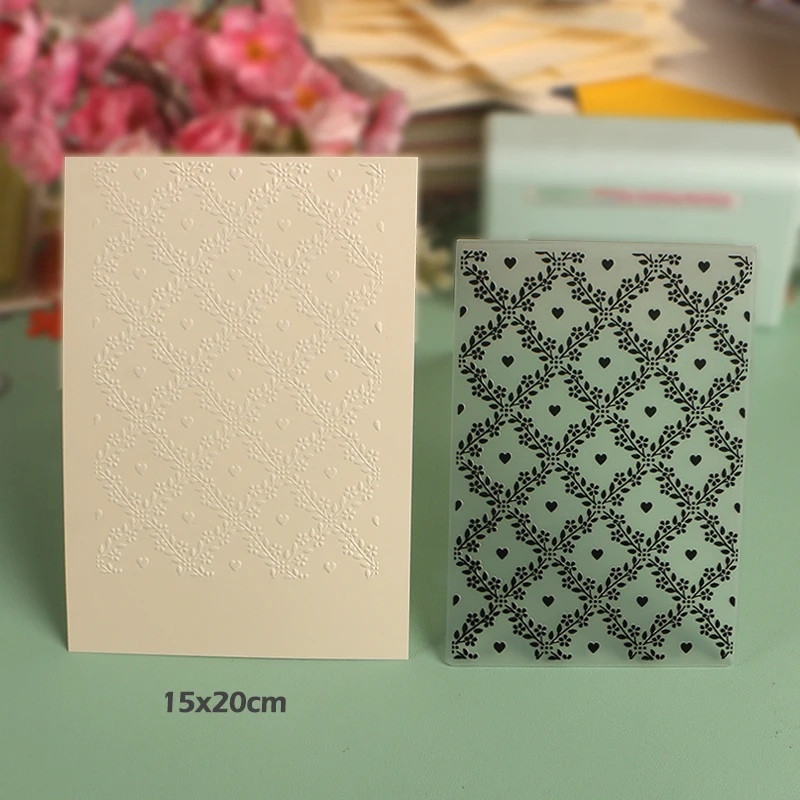 DUOFEN Crafts plastic embossing folder collection 8 paper embossing flower mold Christmas Birthday mothers day wedding