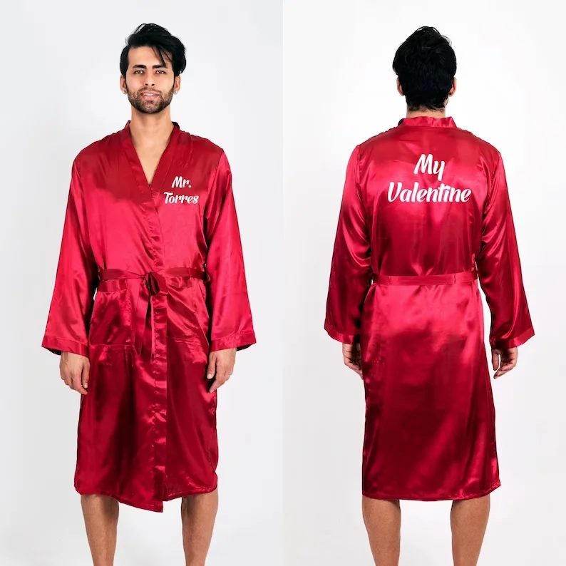 Mr Custom Robe Groom Satin Robes Personalized Mens Robes Groomsmen ...