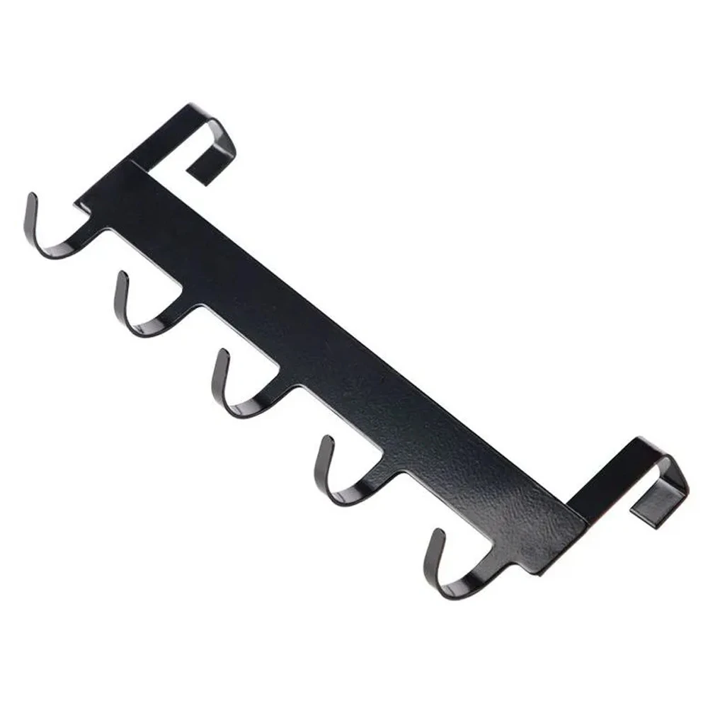 1Pc Hooks Over The Door 5 Hooks Home Bathroom Organizer Rack Clothes Coat Hat Towel Hanger Bathroom Kitchen Accessories