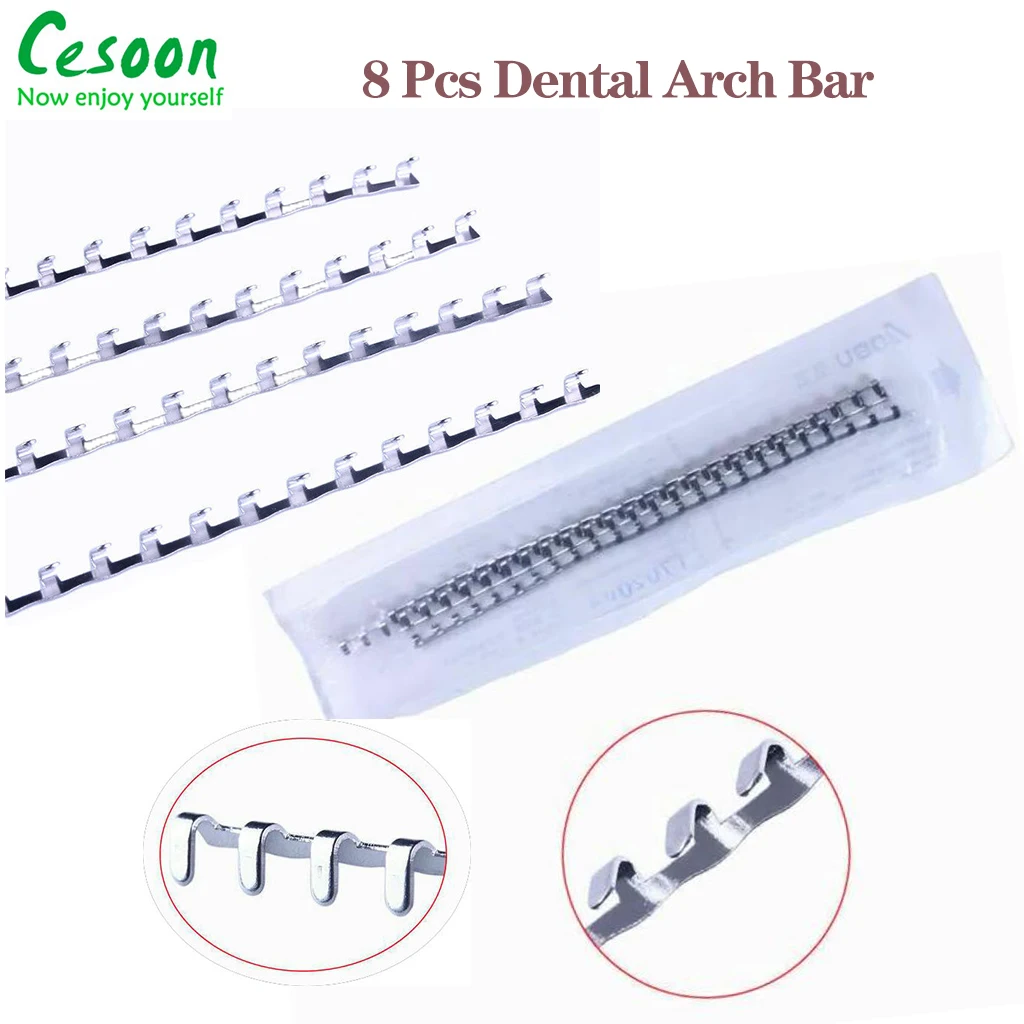 

8Pcs Dental Arch Splints Arch Wire Splint Orthodontic Disposable Dental Lab Dental Arch Bar