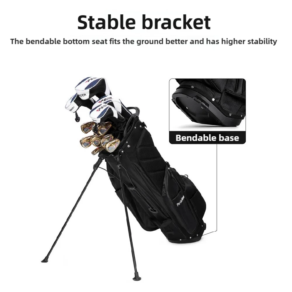 PGM Golf Bag Men Women Multifunction Magnetic Pocket Bending Base Beverage Thermostatic Lightweight Waterproof Bracket Bag QB156 5
