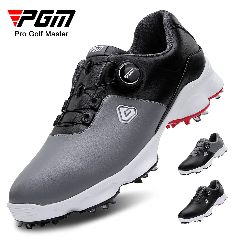 

PGM XZ233 Golf Shoes Men's Waterproof Microfiber Leather Removable Activity Studs Wear-Resistant Breathable Sneakers 39-44 Sizes