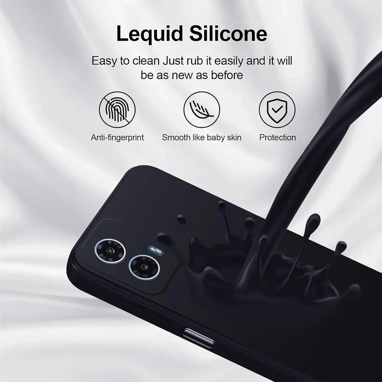 Enhanced Liquid Silicone Protective Phone Case - Flexible TPU Cover