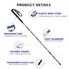 Blue Camo Pattern Premium Carbon Fiber Collapsible Telescopic Trekking Poles Hiking Walking Sticks Lightweight 43/47/51 Inch 4