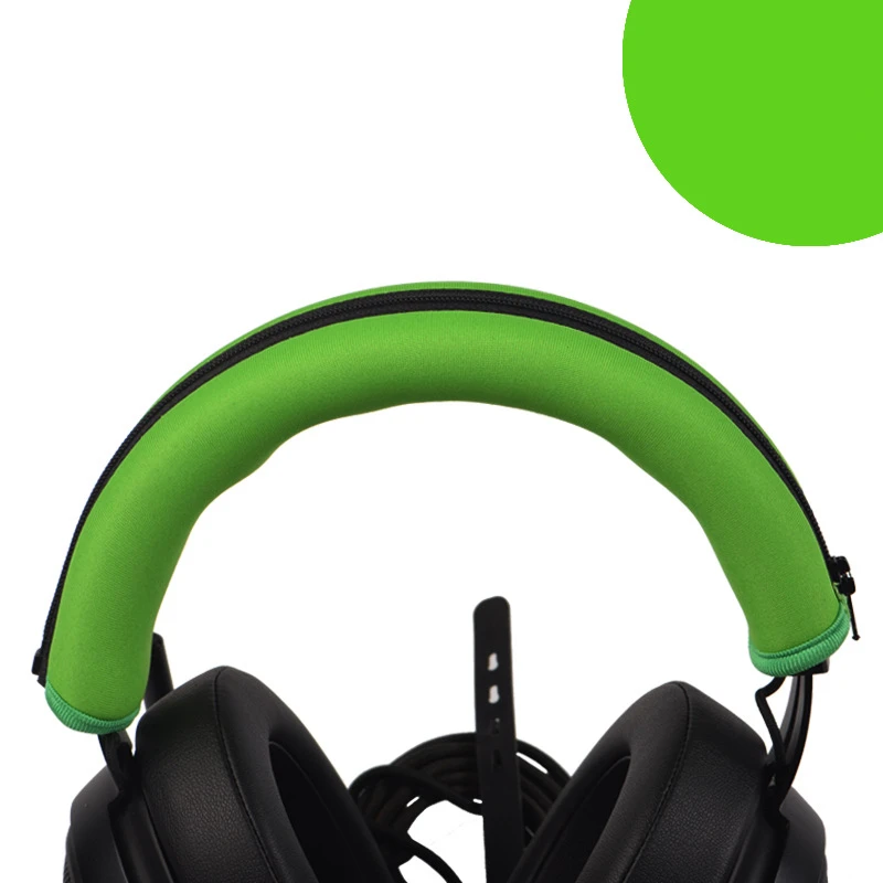 Razer Kraken Pro V2 헤드폰 게임용 헤드 빔 지퍼 커버 교체 용 고품질 폼 이어 패드 쿠션 헤드 밴드
