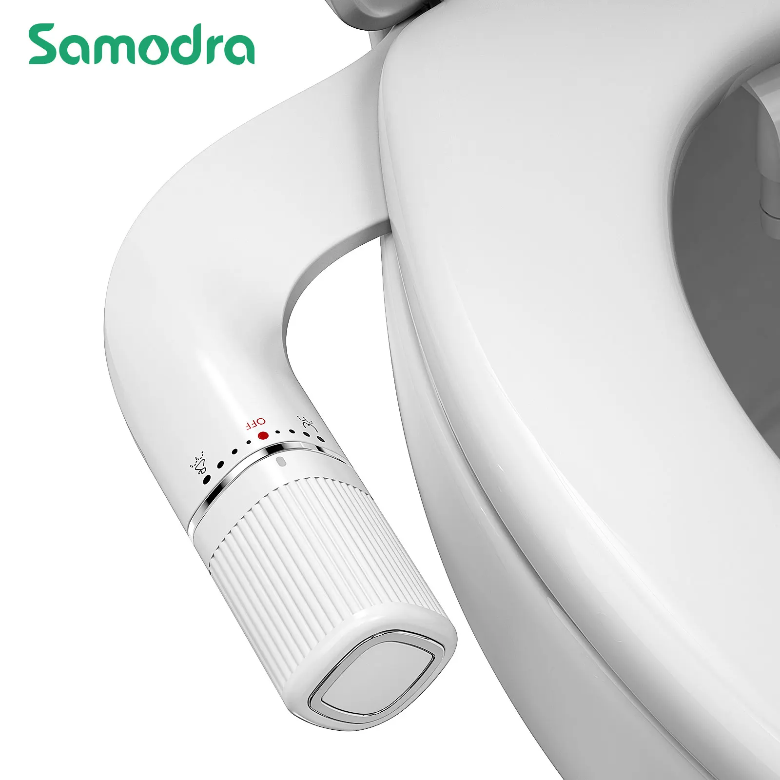 SAMODRA Bidet Non-Electric Toilet Attachment Dual Nozzle Bidet Adjustable  Water Pressure With Brass Inlet